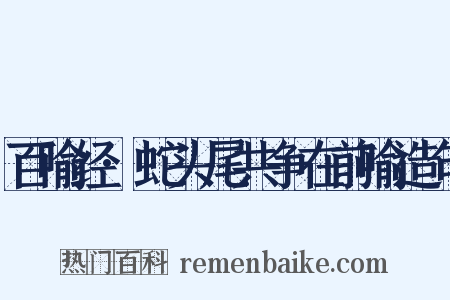 百喻经·蛇头尾共争在前喻造句是什么意思的图片